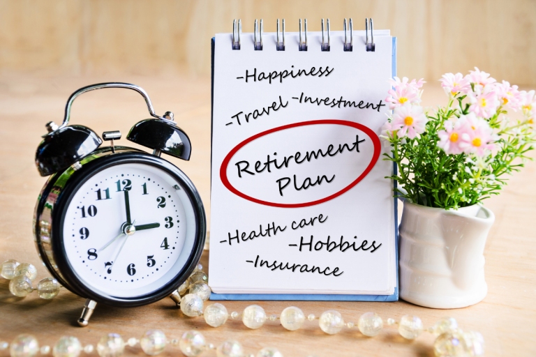 Clock and list for a roadmap to retirement